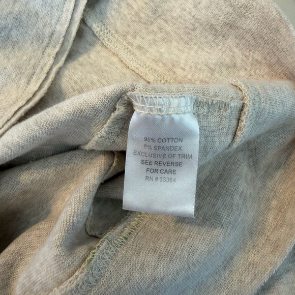 5/$10 | Oatmeal Colored Zip-Up Hoodie with Raw Hem Detail - Picture 9 of 9